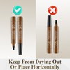 Eyebrow Contouring Pen, Waterproof Microblading Eyebrow Pencil with 4-Prong Micro-Fork-Tip