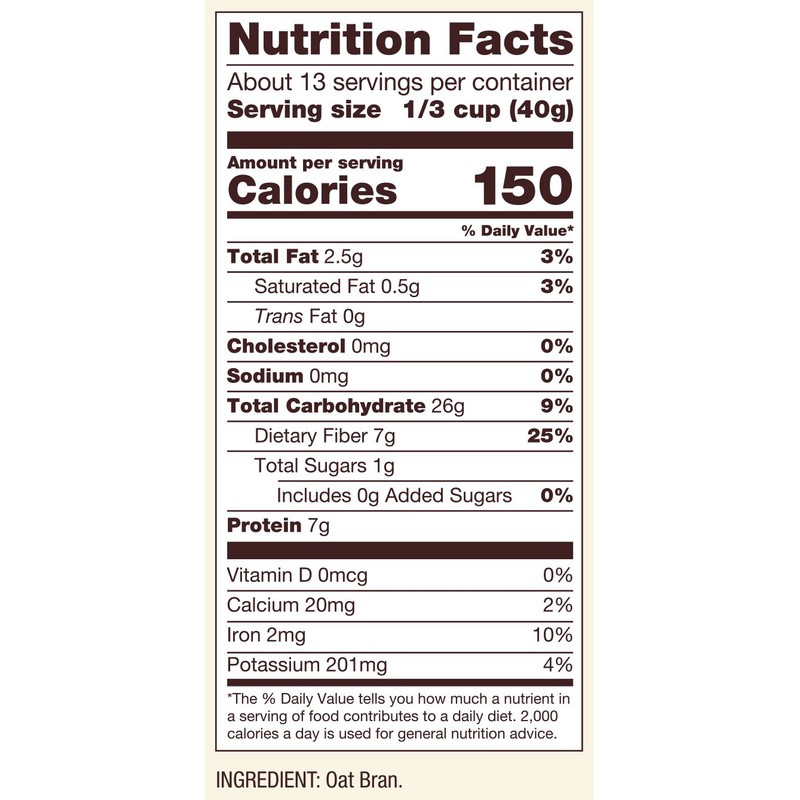 Bob's Red Mill Oat Bran, 18oz (Pack of 1) -