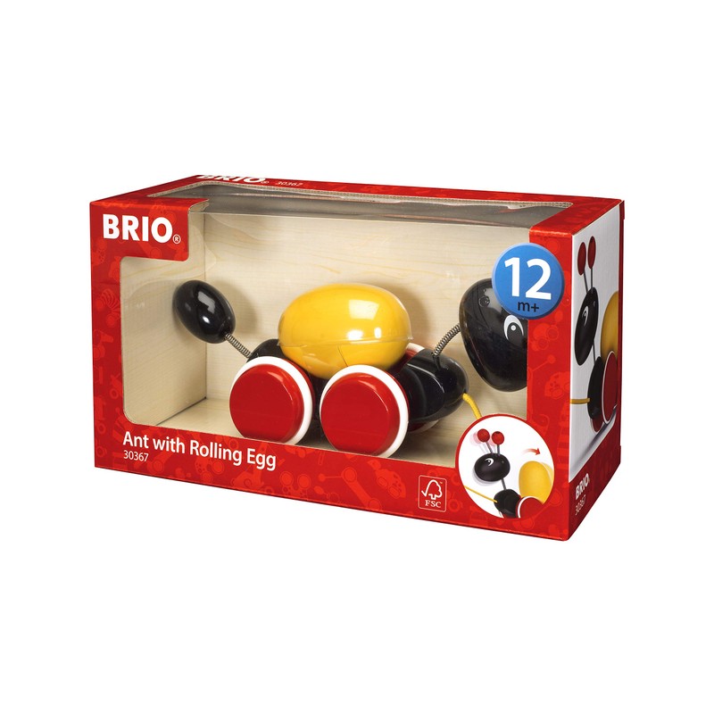 Brio Pull Along Ant with Egg Baby Toy