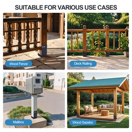 4Pcs 4"x4" Stainless Steel Post Base,Post Anchor Bracket, Concrete Support Anchor Base Wood Post for Deck Railing, Fences, Mailboxes, Pavilions,Deck Porches Inner Size:3.5"x3.5" (4, 4"x 4")