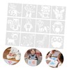 KONTONTY 12 Sheets Cartoon Animal Stencils for DIY Projects Reusable