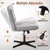 VECELO Criss Cross Armless Office Desk Chair No Wheels Comfy