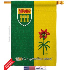 Canada Provinces Saskatchewan Garden House Flags Kit Regional Canadian Territories Region Country Particular Area Small Decorative Gift Yard Banner Double-Sided Made in USA 28 X 40