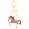 Cute Rhinestone Key Chain Bling Animal Charm Pendant Suitable for Men, Women and Kids, brown