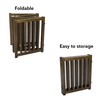 LZRS 4-Panel Wooden Free Standing Foldable Dog Gate Indoor –