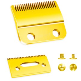 Kaynway Replacement Blades for Wahl Clipper, Stagger Sharp Stainless Steel Blade for Wahl Magic Clip Senior Sterling-4 Super Taper Hair Clipper Model #8148, 8591,8400, 8504,1919 (Gold)