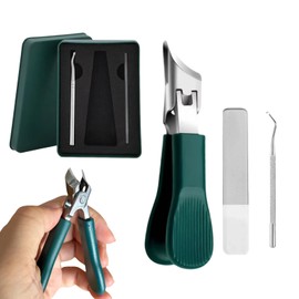 Eagle Beak Beveled Nails Clippers-Wide Jaw Opening Anti-Splash Slanted Nail Clipper,for Thick Nails and Ingrown Care,Edge Nail Clippers 3-Piece Set for Men Women