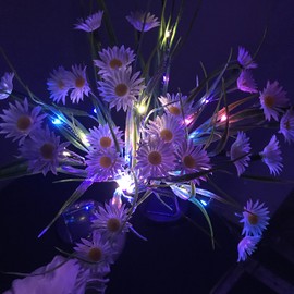 AMZSTAR Solar Garden Stake Lights,28 LED Daisy Flower Decorative Lights Outdoor Waterproof Solar Powered Landscape Lights for Yard/Patio/Walkway/Pathway/Path Light (White)