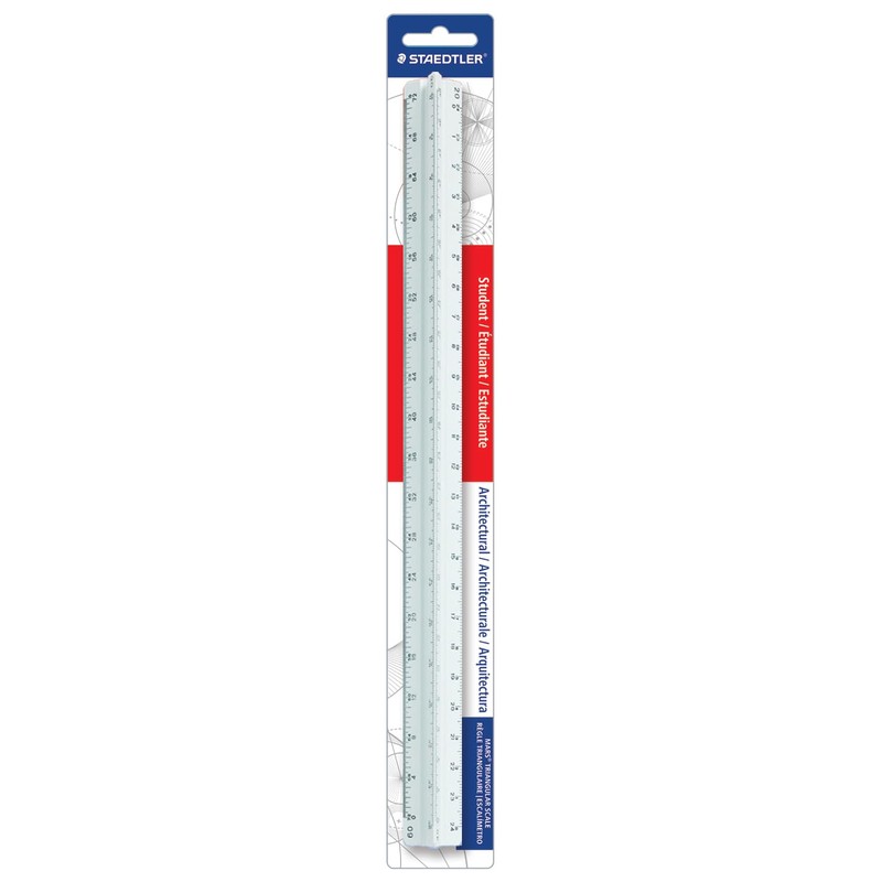 Staedtler 12-Inches Architect Triangular Scale (98719-31BK)