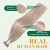 Easyouth Nano Hair Extensions Human Hair Blonde Nano Ring Hair