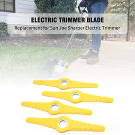 VIKKSAER SB601RB 4 PCS Electric Trimmer Blade, Replacement for Sun Joe Sharper Electric Trimmer, Replacement for Edger SB600E, Replace SB600E SB601E SB602E, Yellow