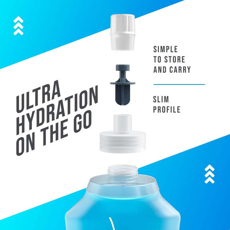 Hastarah - Botella de agua flexible de silicona, 8.5 onzas