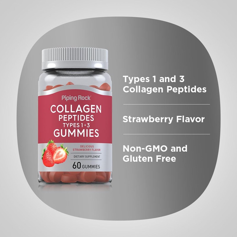 Piping Rock Collagen Gummies | 60 Count | Collagen Peptides
