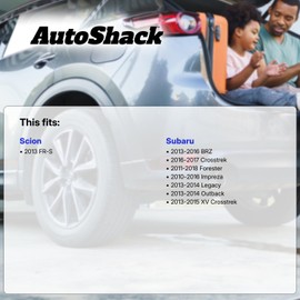 AutoShack Front & Rear Premium Ceramic Brake Pad Set Replacement for 2011-2018 Subaru Forester 2010-2016 Subaru Impreza 2013 Scion FR-S 8-PC