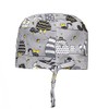 Scrub Cap Hat Unisex Animal Print Uniform Cat (Gray)