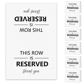 6Pcs White Reserved Seating Chair Signs, Reserved Signs Decorations for Wedding, Simple and Fresh Decorative Supplies for Engagement Wedding Ceremony Activities Conference Decor