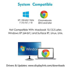 Wavlink USB 3.0 Universal Docking Station Dual Display HDMI & DVI/VGA, Gigabit Ethernet, Audio, 6 USB Ports for Laptop, Ultrabook(Black)