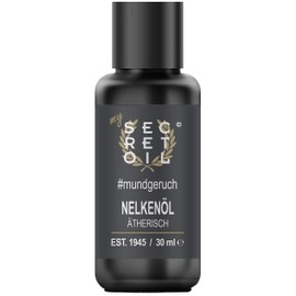 mySecretOil Nelkenöl 30 ml #mundgeruch – Naturreines ätherisches Öl zur effektiven Bekämpfung von Mundgeruch – Sanfte Reinigung von Mundhöhle & Zahnfleisch – 100% rein & vegan
