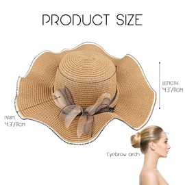 Women's Sun Hat UV Protection Sun Hats for Men Sun Hat Women's Foldable Hiking Hat Safari Hat UPF 50+ Summer Hat for Travel Holiday, Khaki, 56