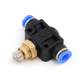 SNS Pneumatic Shut-off Valve, Throttle Check Valve with Plug-In Connection, Quick Connector, Pneumatic Connector, Push In (8 mm) SPA-8, Pack of 10