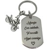 Llavero para Motociclista de Acero Inoxidable - Regalo con Mensaje