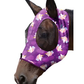 Mask Tech Horse Fly Mask Elasticity Breathable Fabric with UV Protection Soft Mesh for Horse On-Cloud Horn Anima L