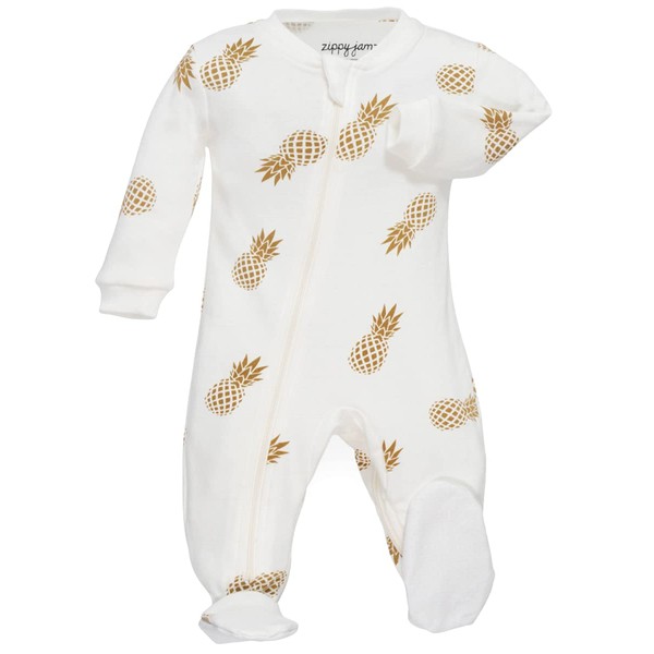 zippyjamz – Zipper Organic Sleeper Footed Baby Pajamas with Inseam
