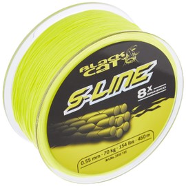 Black Cat Unisex - Adult Yellow, Diameter 0.55 mm S-Line 450 m 70 kg, 154 lbs, 0.55 mm