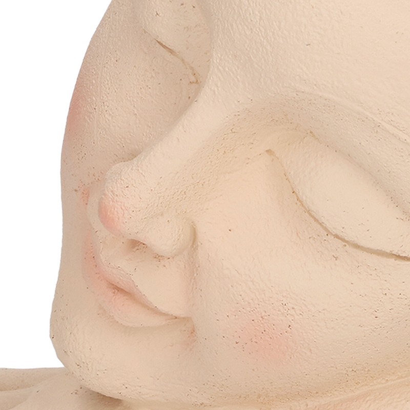 Face Flower Pot Sleeping Girl High Density Resin Drainage Hole