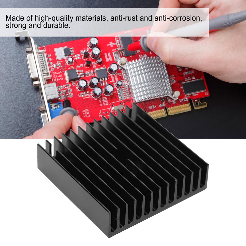 10pcs 40x11x40mm Black Heat Sink Radiator Aluminum Cooling Fin 3