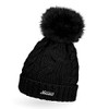Neverless® lined women's knitted hat with fur bobble and fleece