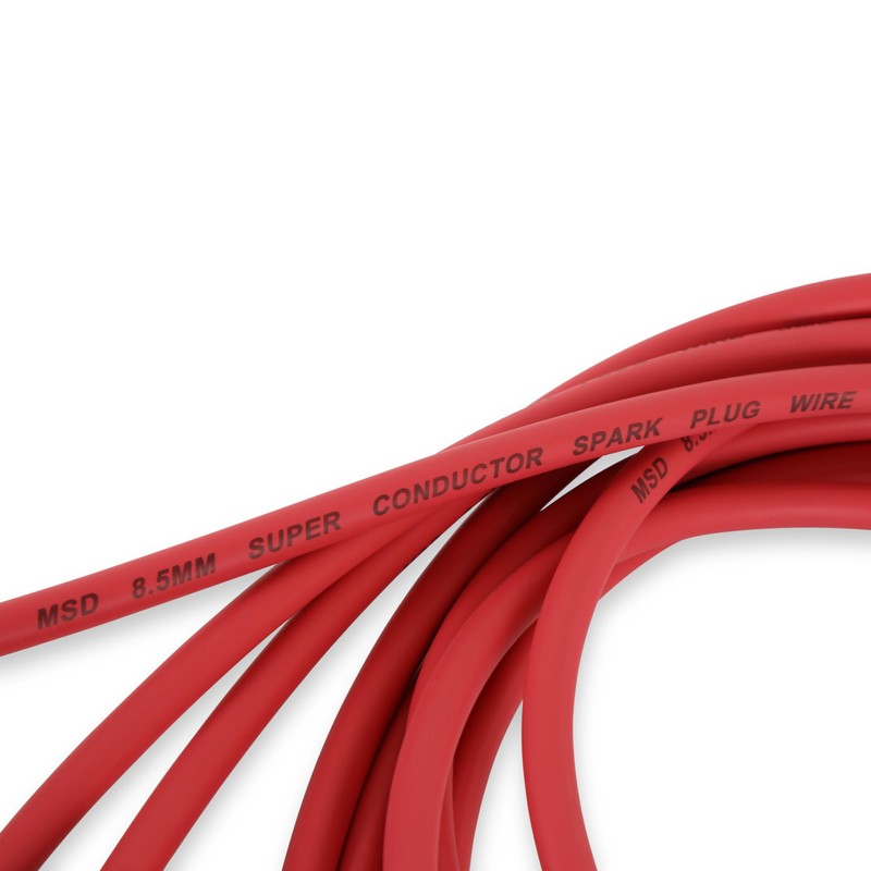 MSD 32749 Super Conductor Spark Plug Wire Set, Red