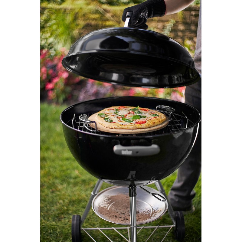 Weber Gourmet BBQ System Pizza Stone with Carry Rack,16.7" Long