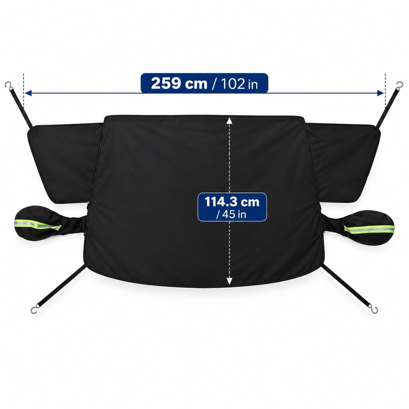 Magnetic Windshield Snow Cover for Winter Car Protection – PVC