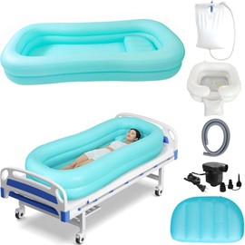 Banera Inflable Medica, Kit De Banera De Ducha Medica De Pvc, Tina inflable para bano en la cama, Apto Para Personas Con Discapacidad, Adultos Mayore
