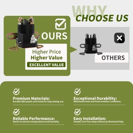 Retepif 12V 3 Terminal 108-5349-00 Starter Solenoid Compatible with Bad Boy Zero-Turn Mowers ZT, CZT, MZ, MTD, Troy-Bilt, Toro, Snapper，Replace 725-0771 725-0530 925-0771 925-1426 725-1426