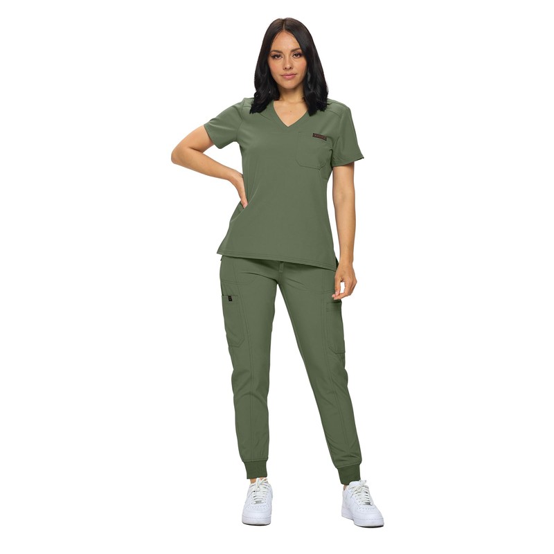 MONARCH UNIFORMS - Conjunto de exfoliantes elásticos para mujer, con
