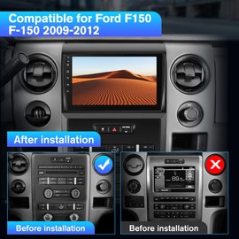 Car Radio Stereo [2G+32G ] for Ford F150 F-150 2009 2010 2011 2012, 9 inch Touch Screen Android 13 Head Unit with CarPlay/Android Auto SWC GPS WiFi Backup Camera