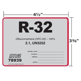 (5) Pack, R32 / R-32# 78939 Color Coded Refrigerant ID Labels