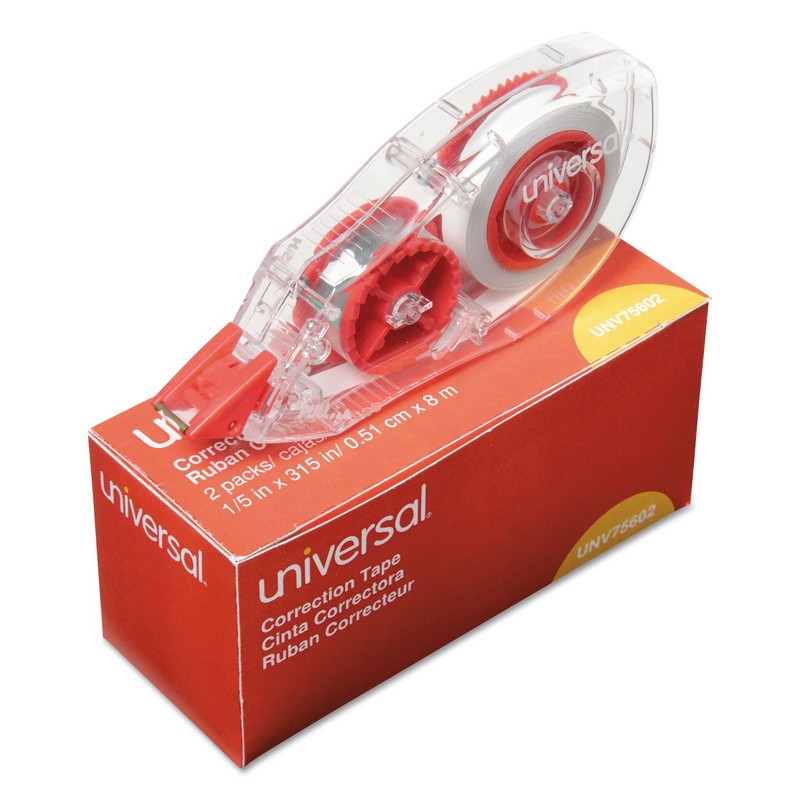 Correction Tape with Two-Way Dispenser, 2/Pack [Set of 2]