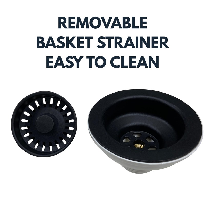 Nantucket Sinks 3-1/2 Basket Strainer Kitchen Drain Assembly Kit for