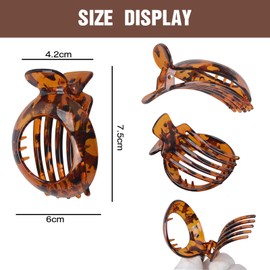 Xdealcozyxc 6 Pcs Flat Hair Clips Women, Strong Hold Resilient Spring Action Non Slip Claw for Thin Clip