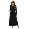 Auselily Women's Long Sleeve Loose Plain Plus Size Maxi Dresses