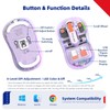 FMOUSE Transparent Wireless Mouse, 2 Cute 2026 Figurines, Tri-Mode, Purple