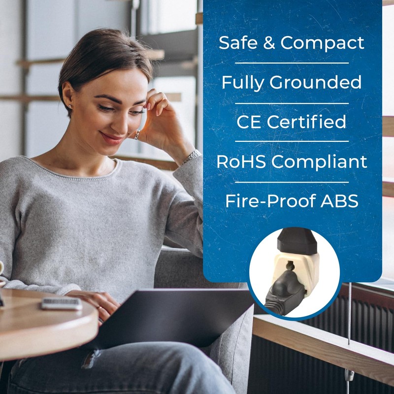 Orei Grounded Universal 2 in 1 Plug Adapter Type D