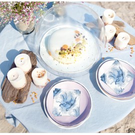 Gift Boutique 100 Pcs Playa Octopus Sea Cocktail Beverage Napkins Ocean Coastal Disposable Paper Dessert Napkin for Summer Spring Birthday Party Supplies