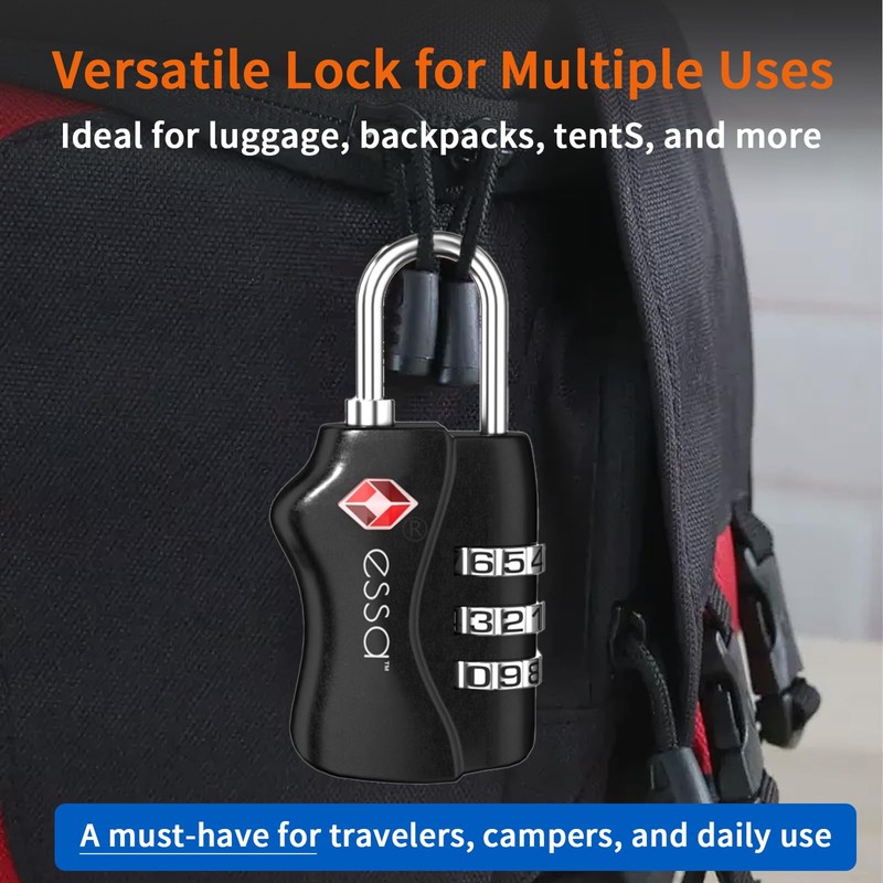 TSA Approved Luggage Locks 2 Pack – 3 Digit Combination