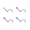 beyoutifulthings Push-In Nose Piercing Opal Ball 2 mm Many Colours