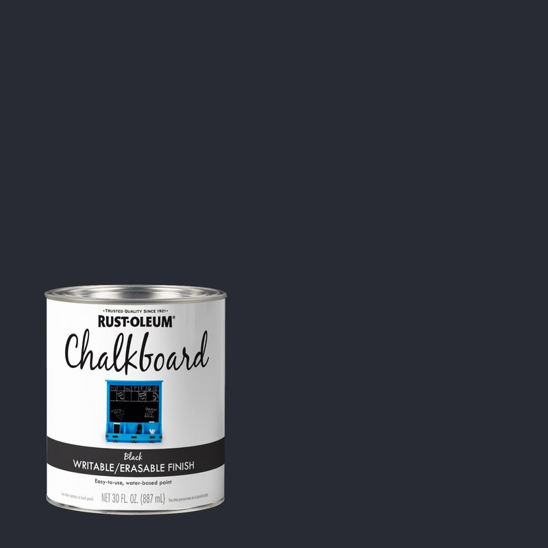 Rust-Oleum 301450 Specialty Chalkboard Brush-On Paint, 30 fl oz, Flat