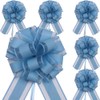 6pcs 7inch Large Pull Bows Wrapping Pull Bow Ribbon Blue,Blue